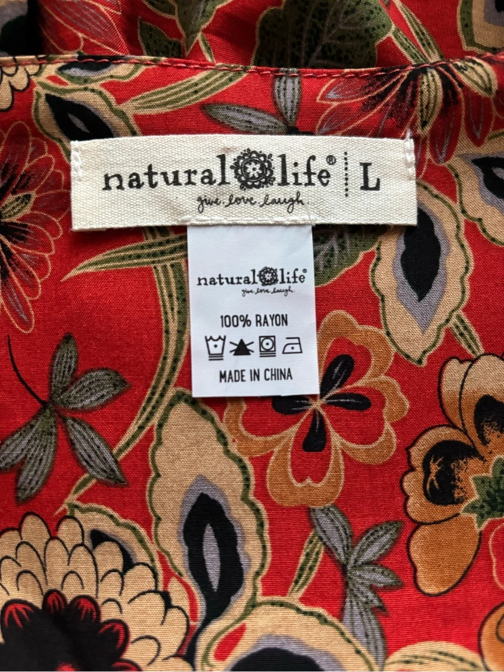 Natural Life tiered, reversible skirt Sunflowers NWOT - Picture 5 of 5